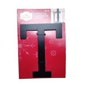 Holiday Time Magnetic Monogram Letter T For Stocking or Wreath Hanger